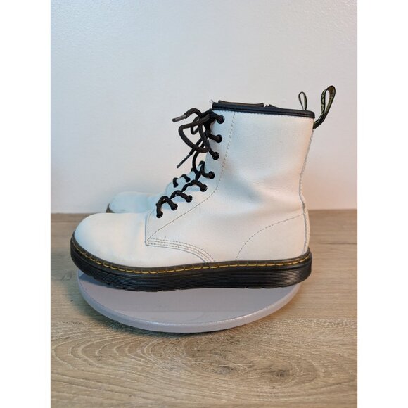Dr Doc Martens Combat Boots Men’s 6 White Leather Lace Up Festival Classic AW004 main image 8